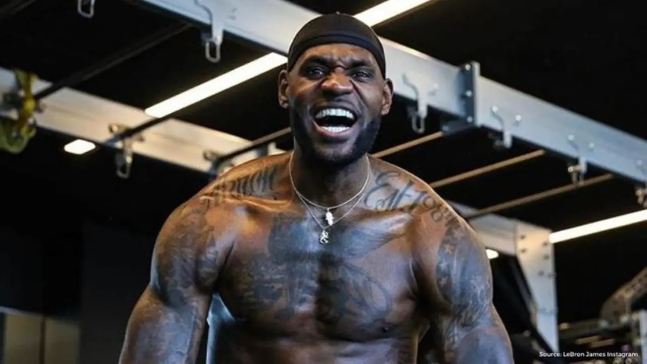 Watch Shirtless Lebron James Shares Workout Video Showing His Abs
